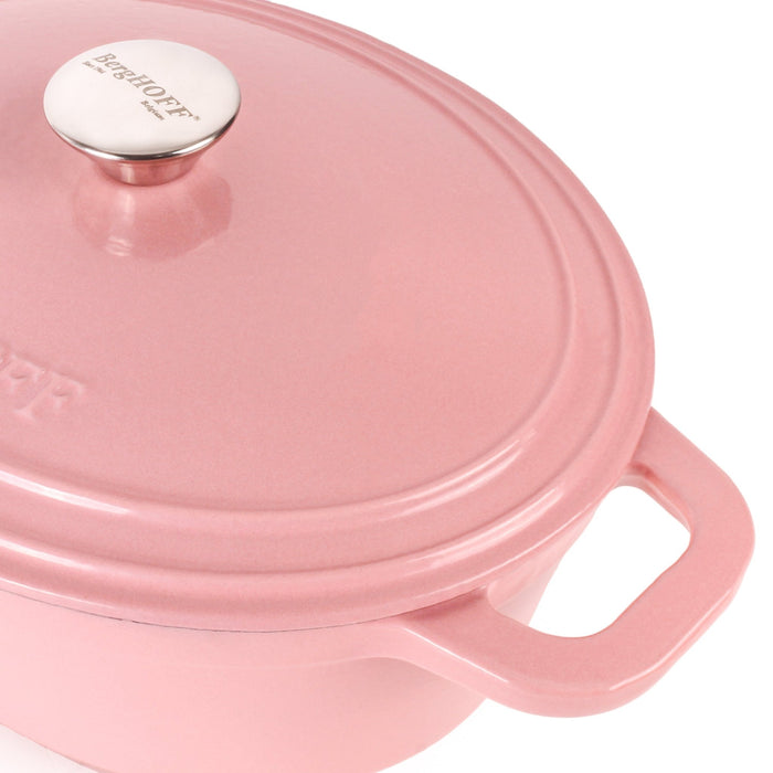 BergHOFF Neo 3pc Cast Iron Cookware Set, Fry Pan & Round Dutch Oven, Pink - Cookware Sets