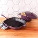 BergHOFF Neo 3pc Cast Iron Cookware Set, Grill Pan & Round Dutch Oven, Purple - Cookware Sets