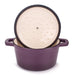 BergHOFF Neo 3pc Cast Iron Cookware Set, Grill Pan & Round Dutch Oven, Purple - Cookware Sets