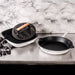 BergHOFF Neo 3pc Cast Iron Fry Pan & Grill Pan Set with Slotted Steak Press, White - Cookware Sets