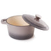 BergHOFF Neo 4pc Cast Iron Cookware Set, Fry Pan, Grill Pan & Round Dutch Oven, Oyster - Cookware Sets