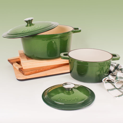 BergHOFF Neo 4pc Cast Iron Cookware Set, 3qt. & 7qt., Green - Cookware Sets