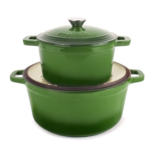 BergHOFF Neo 4pc Cast Iron Cookware Set, 3qt. & 7qt., Green - Cookware Sets