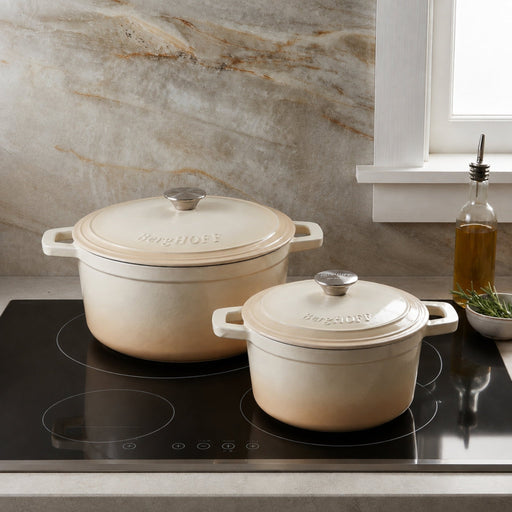 BergHOFF Neo 4pc Cast Iron Cookware Set, 3qt. & 7qt., Meringue - Cookware Sets