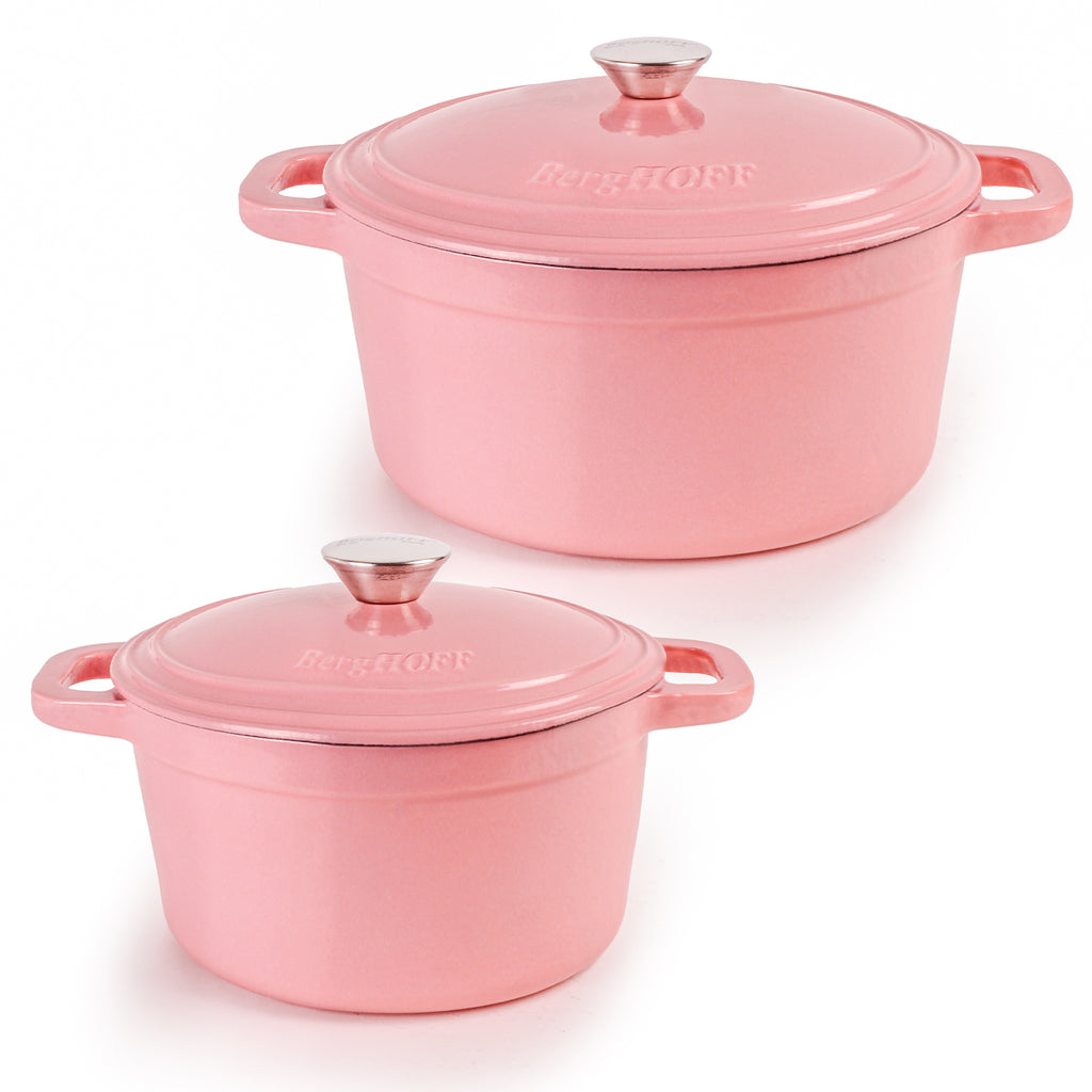 Neo 4pc Cast Iron Cookware Set, 3qt. & 7qt., Pink — BergHOFF