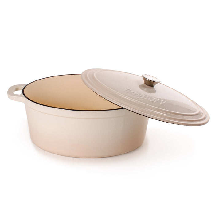 BergHOFF Neo 5pc Cast Iron Dutch Oven Set with 10" Fry Pan, 3qt. & 5qt., Meringue - Cookware Sets