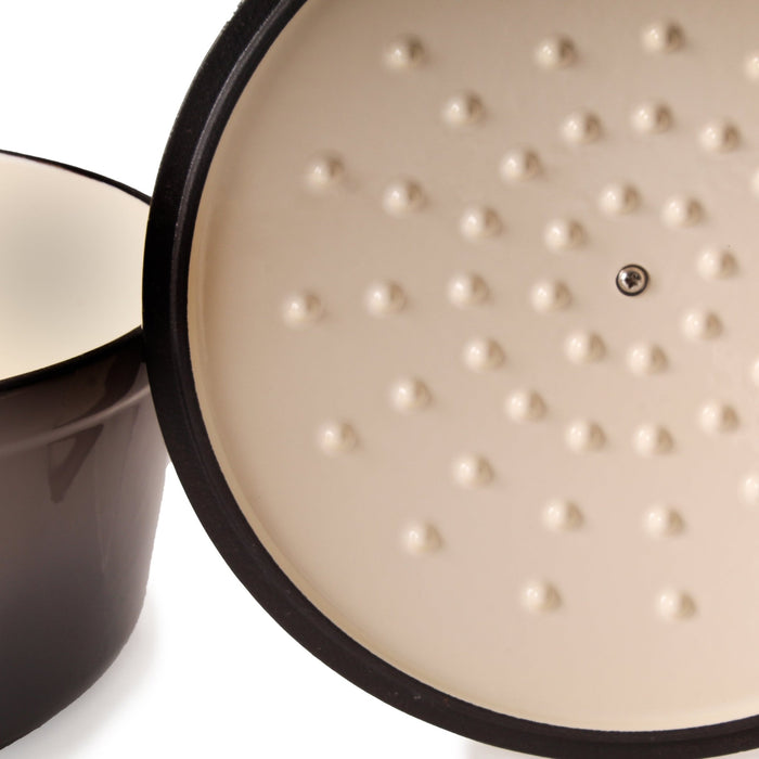BergHOFF Neo 5pc Cast Iron Dutch Oven Set with 10" Fry Pan, 3qt. & 5qt., Oyster - Cookware Sets