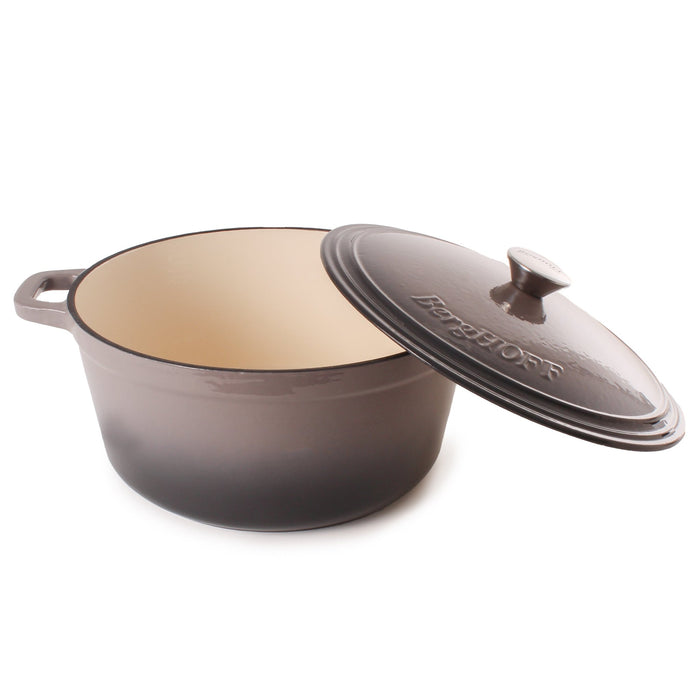 BergHOFF Neo 5pc Cast Iron Dutch Oven Set with 10" Fry Pan, 3qt. & 5qt., Oyster - Cookware Sets