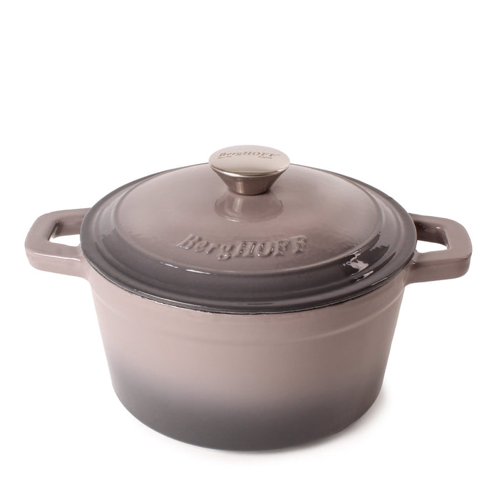 BergHOFF Neo 5pc Cast Iron Dutch Oven Set with 10" Fry Pan, 3qt. & 5qt., Oyster - Cookware Sets
