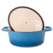 BergHOFF Neo 5pc Cast Iron Oval Dutch Oven Set with 10" Fry Pan, 5qt. & 8qt., Blue - Cookware Sets
