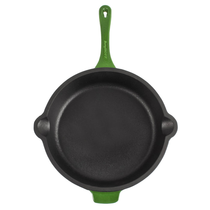 BergHOFF Neo 5pc Cast Iron Oval Dutch Oven Set with 10" Fry Pan, 5qt. & 8qt., Green - Cookware Sets