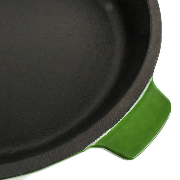 BergHOFF Neo 5pc Cast Iron Oval Dutch Oven Set with 10" Fry Pan, 5qt. & 8qt., Green - Cookware Sets