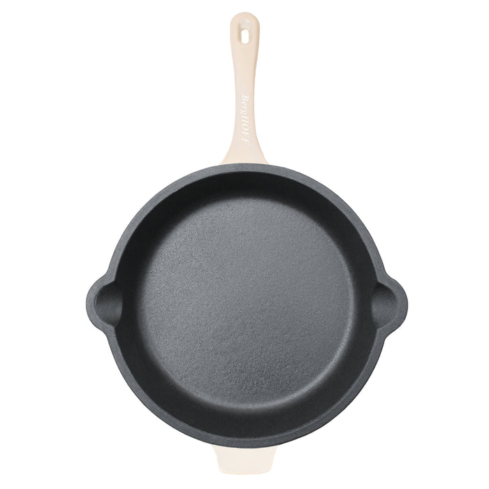 BergHOFF Neo 5pc Cast Iron Oval Dutch Oven Set with 10" Fry Pan, 5qt. & 8qt., Meringue - Cookware Sets