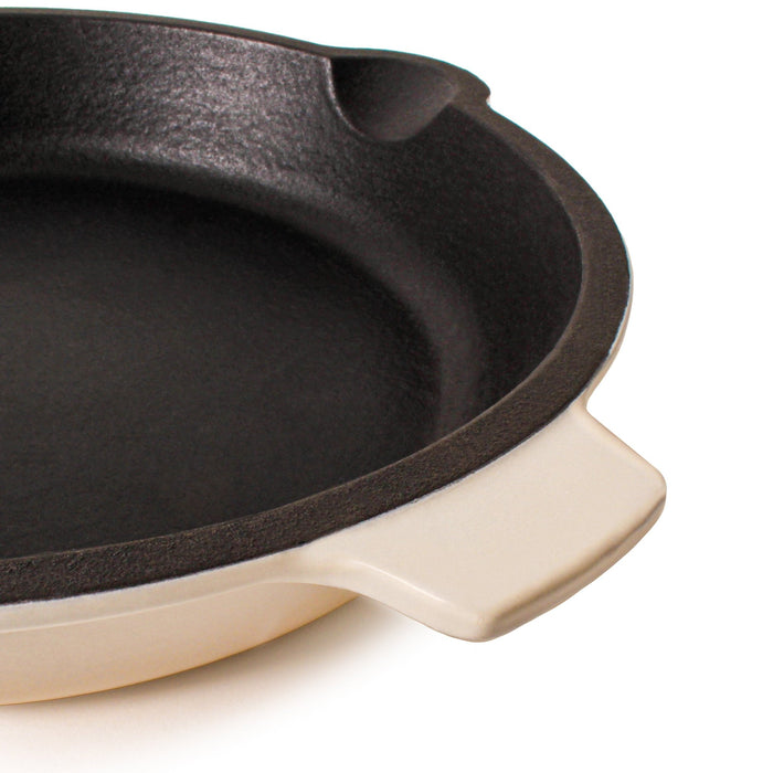 BergHOFF Neo 5pc Cast Iron Oval Dutch Oven Set with 10" Fry Pan, 5qt. & 8qt., Meringue - Cookware Sets