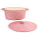 BergHOFF Neo 5pc Cast Iron Oval Dutch Oven Set with 10" Fry Pan, 5qt. & 8qt., Pink - Cookware Sets