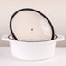 BergHOFF Neo 4pc Cast Iron Cookware Set, Grill Pan, Fry Pan & Oval Dutch Oven, White - Cookware Sets
