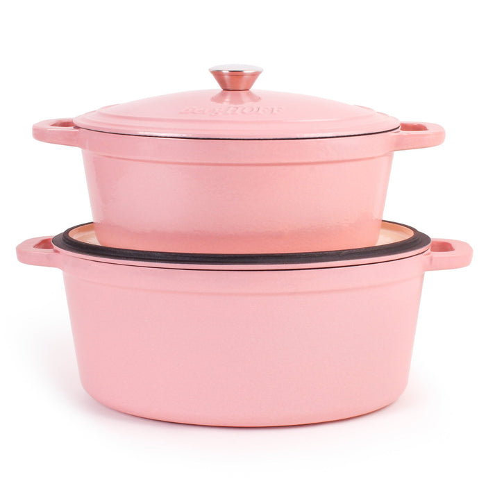 BergHOFF Neo 4pc Cast Iron Cookware Set, 5qt. & 8qt., Pink - Cookware Sets