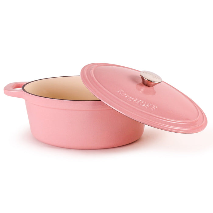BergHOFF Neo 5pc Cast Iron Dutch Oven Set with 10" Fry Pan, 3qt. & 5qt., Pink - Cookware Sets