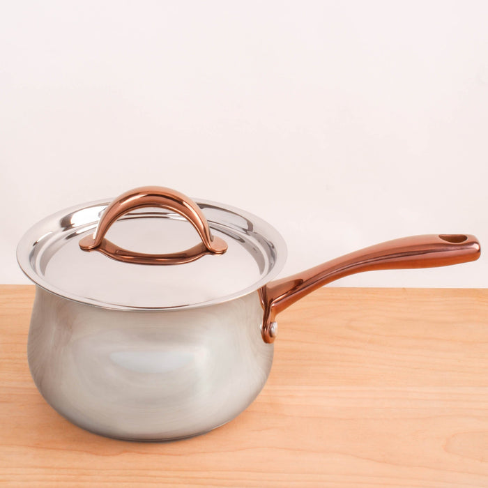 BergHOFF Ouro Gold 5pc 18/10 Stainless Steel Starter Set, Rose Gold Handles - Cookware Sets