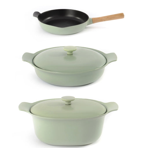 BergHOFF Ron Cast Iron 5Pc Starter Set, Green - Cookware Sets