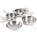 BergHOFF Belly Shape 7pc 18/10 Stainless Steel Cookware Set with Glass Lids - Cookware Sets