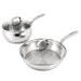 BergHOFF Belly Shape 7pc 18/10 Stainless Steel Cookware Set with Glass Lids - Cookware Sets