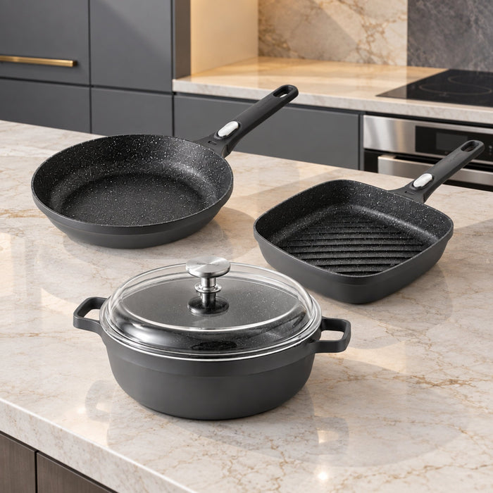 BergHOFF GEM 4pc Nonstick Cast Aluminum Cookware Set - Cookware Sets