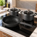 BergHOFF GEM 5Pc Nonstick Cast Aluminum Wok and Stockpots Cookware Set, Glass Lids - Cookware Sets
