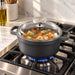 BergHOFF GEM 5Pc Nonstick Cast Aluminum Wok and Stockpots Cookware Set, Glass Lids - Cookware Sets