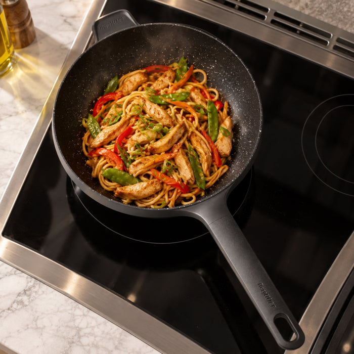 BergHOFF GEM 5Pc Nonstick Cast Aluminum Wok and Stockpots Cookware Set, Glass Lids - Cookware Sets