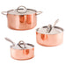 BergHOFF Vintage 6pc Tri-Ply Copper Cookware Set with Lids, Polished - Cookware Sets
