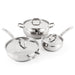 BergHOFF Belly Shape 6pc 18/10 Stainless Steel Cookware Set with SS Lids - Cookware Sets