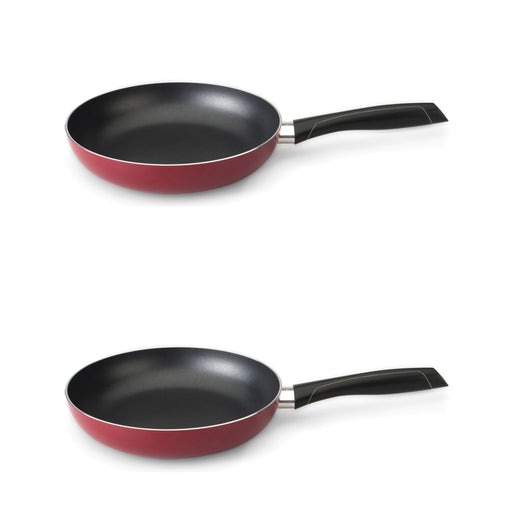 BergHOFF Geminis 2pc Aluminum Fry Pan Set 9.5", Red - Cookware Sets