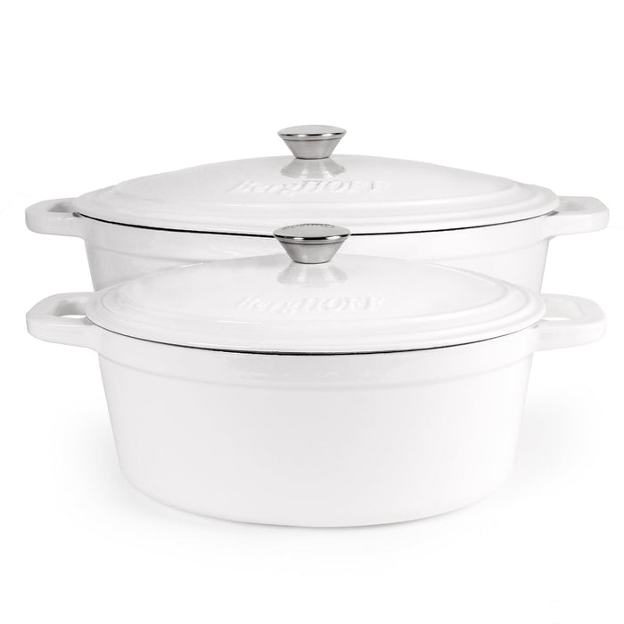 BergHOFF Neo 4pc Cast Iron Cookware Set, 5qt. & 8qt., White - Cookware Sets