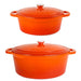 BergHOFF Neo 4pc Cast Iron Cookware Set, 5qt. & 8qt., Orange - Cookware Sets