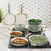 BergHOFF Leo Balance 11pc Nonstick Aluminum Cookware Set, Glass Lids, Sage - Cookware Sets