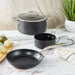 BergHOFF Essentials Nonstick Hard Anodized 6.25" Saucepan 1.3qt. With Glass Lid, Black - Saucepans