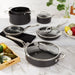 BergHOFF Essentials Nonstick Hard Anodized 11" Deep Skillet 4.3qt. With Glass Lid, Black - Skillets & Frying Pans