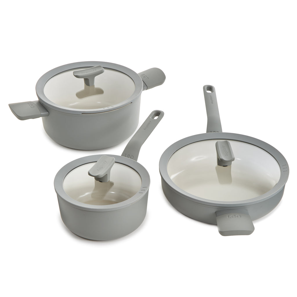 Balance 6Pc Nonstick Ceramic Cookware Set With Glass Lid, Recycled