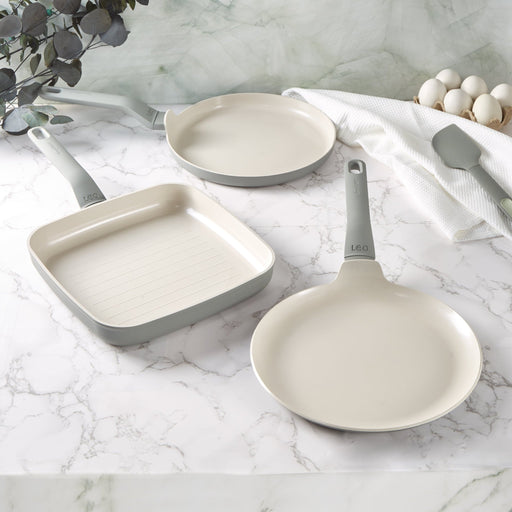 BergHOFF Balance 3Pc Nonstick Ceramic Specialty Cookware Set, Moonmist - Cookware Sets