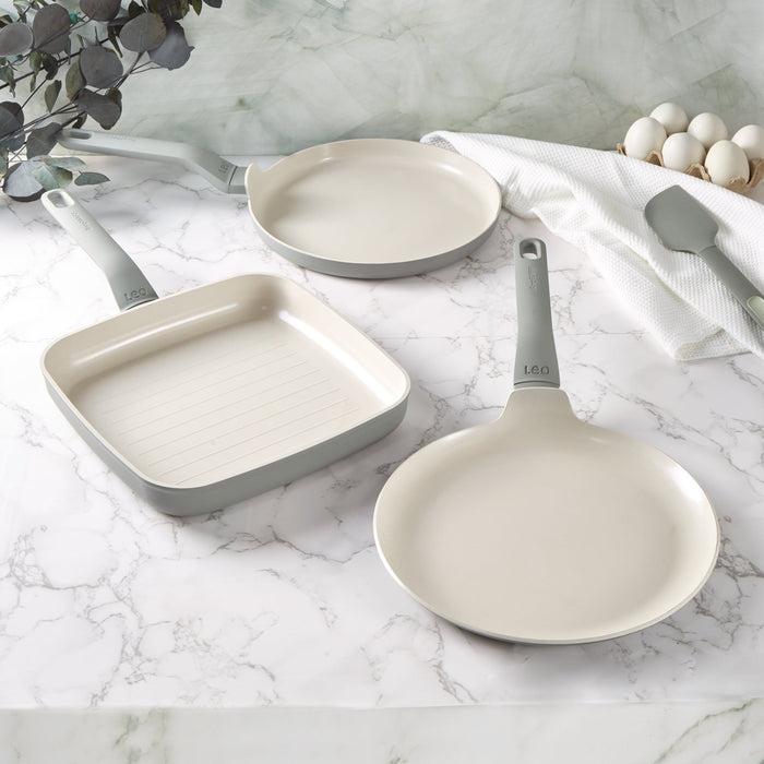 BergHOFF Balance 3Pc Nonstick Ceramic Specialty Cookware Set, Moonmist - Cookware Sets