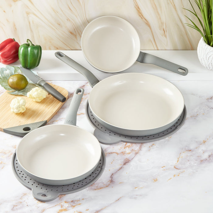 BergHOFF Balance 3Pc Nonstick Ceramic Frying Pan Set, Moonmist - Cookware Sets