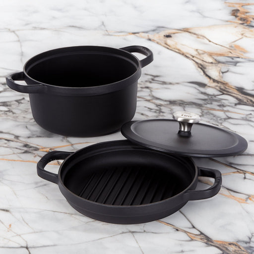 BergHOFF Leo Graphite 3Pc Enamel Cast Iron Cookware Set - Cookware Sets