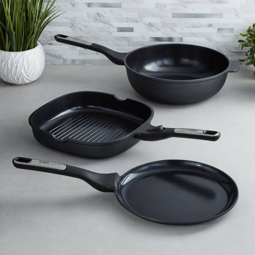 BergHOFF Leo Phantom 3pc Nonstick Ceramic Specialty Cookware Set - Cookware Sets