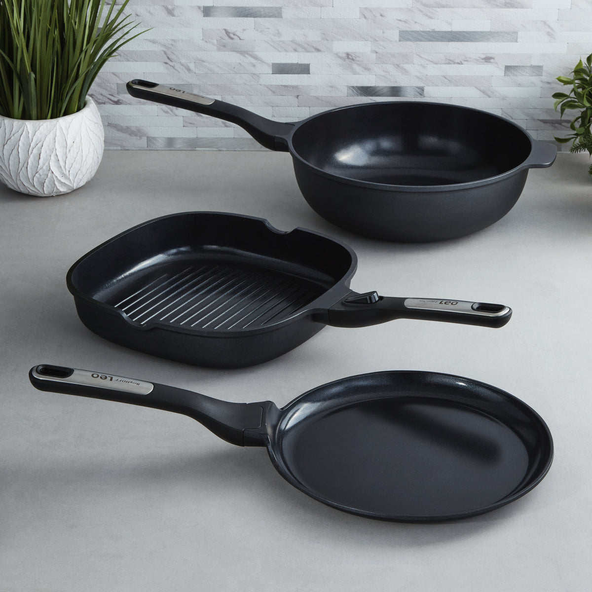 Phantom 3Pc Nonstick Ceramic Specialty Cookware Set, Recycled — BergHOFF