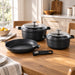 BergHOFF GEM 5pc Nonstick Cast Aluminum Stockpots with Fry Pan Set, Glass Lids - Cookware Sets