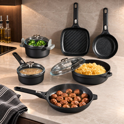 BergHOFF GEM 9pc Nonstick Cast Aluminum Cookware Set - Cookware Sets