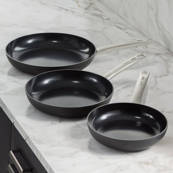 BergHOFF Leo Graphite 3Pc Nonstick Ceramic Frying Pan Set - Cookware Sets