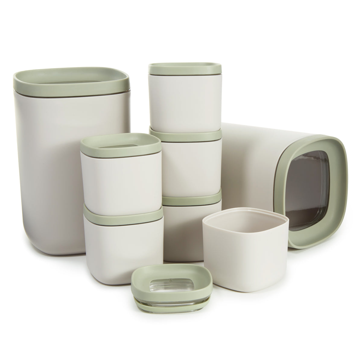 Balance 8Pc Stackable Food Container Set, Moonmist and Sage — BergHOFF