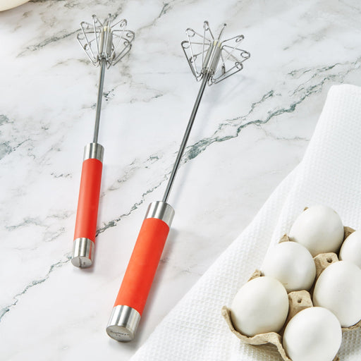 BergHOFF Essentials 2Pc 18/10 Stainless Steel Miracle Whisk Set, Red - Kitchen Tools & Utensils